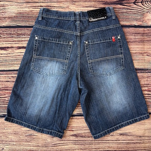 Southpole Shorts Jorts Men's Size 30 Baggy Red Tab 11 Inseam Denim Vintage Y2K - Picture 13 of 13