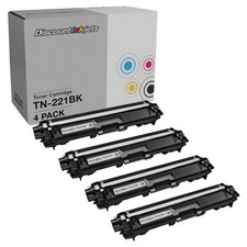 DI Toner Cartridges for Brother TN221 DCP-9020CDN HL-3140CW 4PK, Black