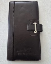 Leather Cutter & Buck Passport / Travel Wallet RCI Cruise And Resort Houndstooth