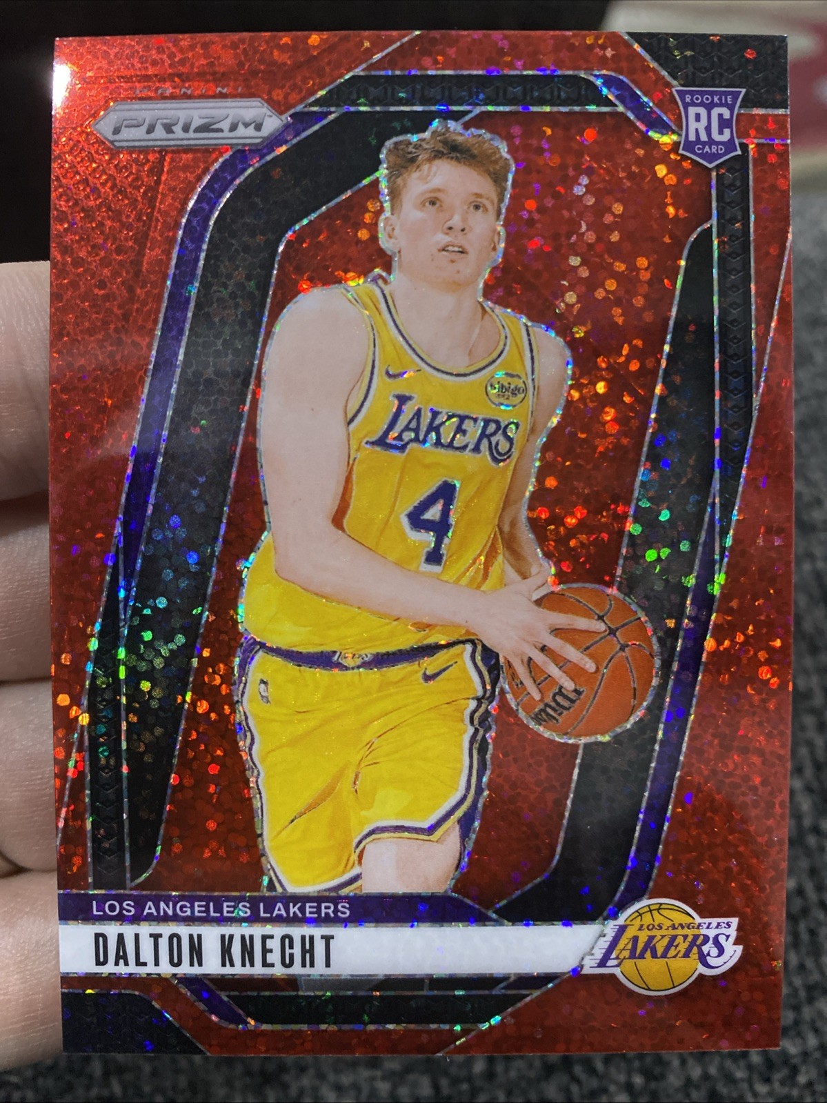 2024-25 Panini Prizm Dalton Knecht #238 Red Sparkle Prizm SSP RC Rookie Lakers🔥