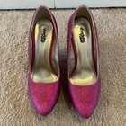 Charlotte Russe hot pink glitter wedges size 8 — photo 5