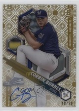 2018 Bowman High Tek Gold Rainbow Diffractor 10/50 Corbin Burnes Auto xb4