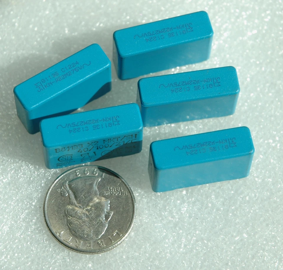 Condensadores de CC Siemens B81133C1224M 0,22 uf 224 k,22 MF 275 VAC 400 V 5 PIEZAS Foto 3 de 4