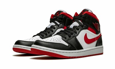 Jordan 1 Mid Gym Red Black White 554724-122 Herren EU Größe 45 (1 1US) 46 (12...