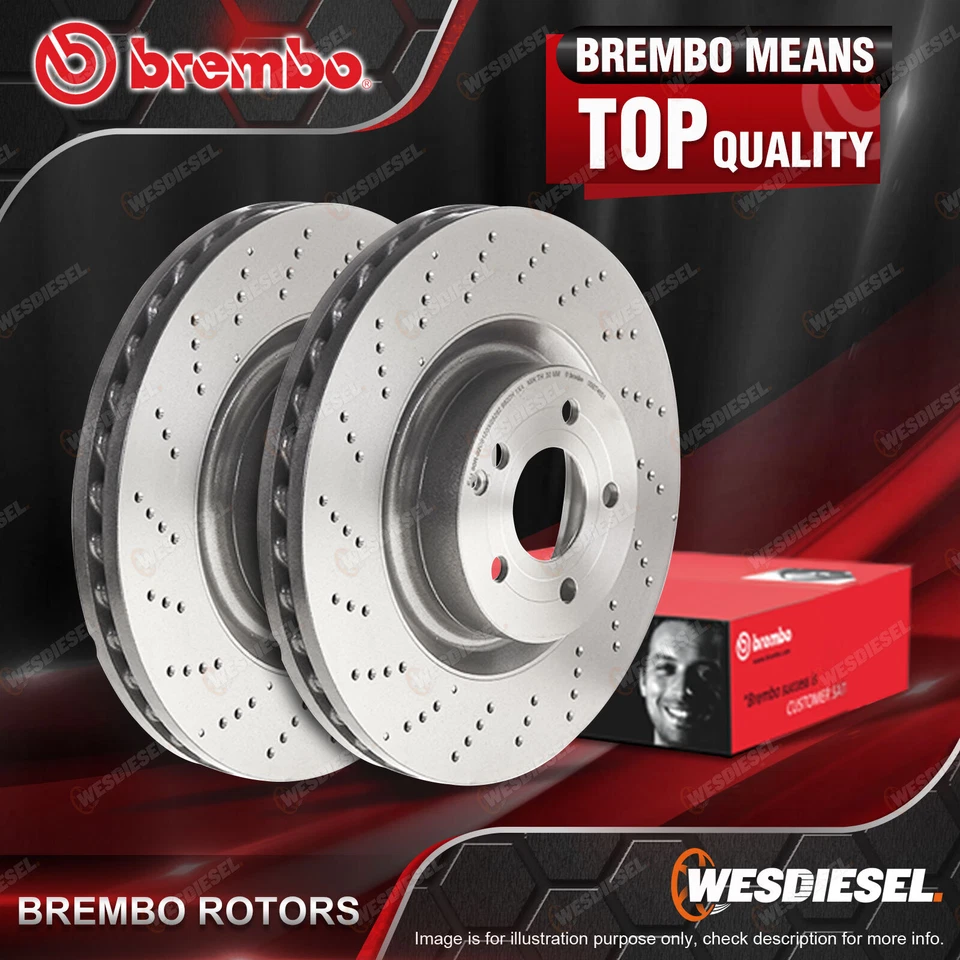 Pair Brembo Front UV Coated Disc Brake Rotors 09.A300.11 Diameter 360mm