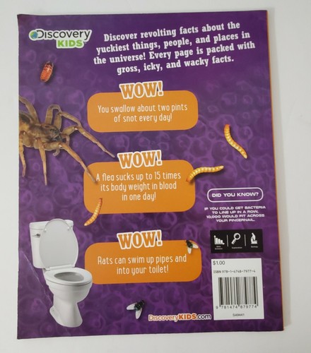 Discovery Kids Totally Gross learning activity book science fun school - Picture 8 of 11