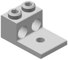 CMC DLA-600, 2 AWG to 600, 1/2" Stud, 1-Hole, Aluminum, Mechanical Lug, 1 pc