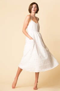 white cotton midi sundress