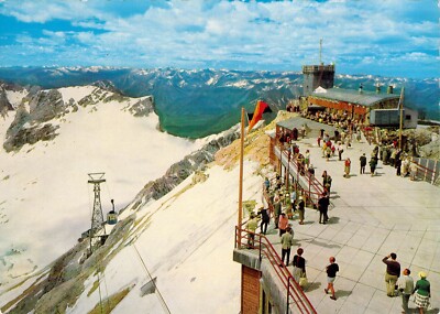 View-Am Hochsten Punkt Deutschlands-Munchner Haus mit Zugspitzban Postcard