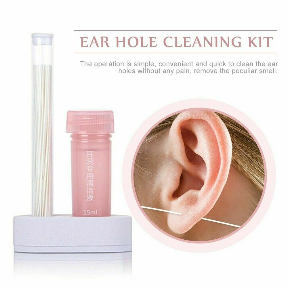 70Pcs Pierced Ear Cleaning Herb Paper Floss Ear Hole Deodorization