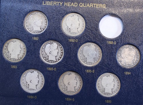 1892-1916 Barber Liberty Head Quarters in New Whitman Album Folder 61 Coins BQ1 - Picture 4 of 18