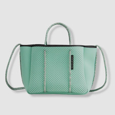 $344 State Of Escape Women's Green Petite Shoulder Pouch Perforated Tote Bag