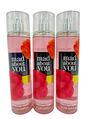 Bath & Body Works LOT 3 Mad About You Fine Fragrance Mist 8 oz Full Size NEW