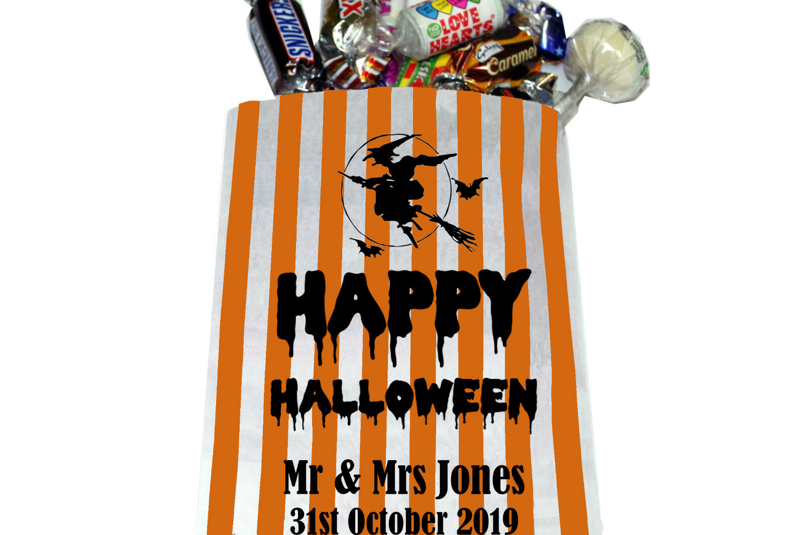 PERSONALISED Happy Halloween Sweet Bags. Halloween Party Treat Bags eBay
