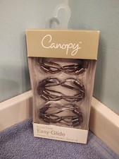 NEW Canopy Easy Glide Shower Curtain Hooks Set of 12 - Bronze Finish
