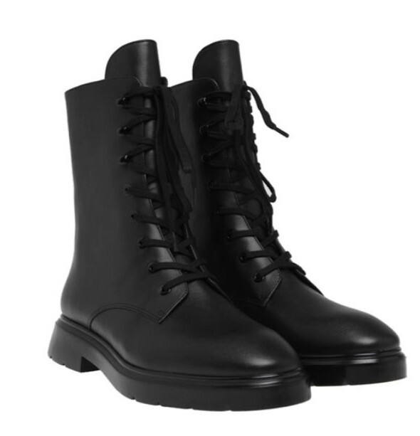 Stuart Weitzman McKenzee 黑色战斗女式皮靴,9.5 码全新无标签| eBay