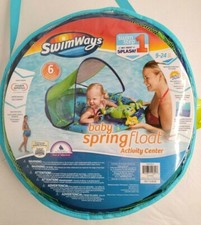 SwimWays Baby Spring Float Activity Center 9 To 24 Months Sun Canopy 6 Toys