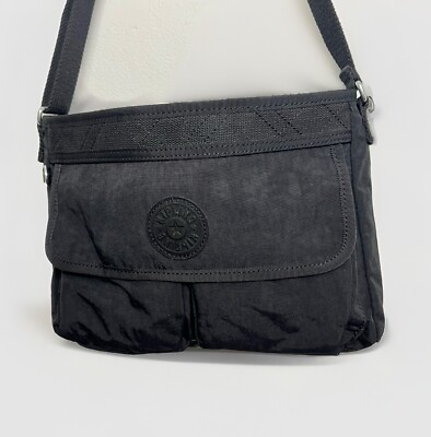Small Black Kipling Crossbody Over Shoulder Adj Strap Purse Bag w/ key clasp