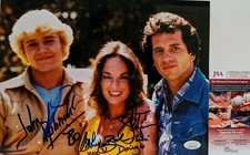 TOM WOPAT BACH SCHNEIDER Signed Autograph 9x12 Chrome Tech JSA DUKES OF HAZZARD