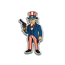 Uncle Sam Sticker 4 Inch Vinyl Gun Decal America Maga Patriot Art Colt Python