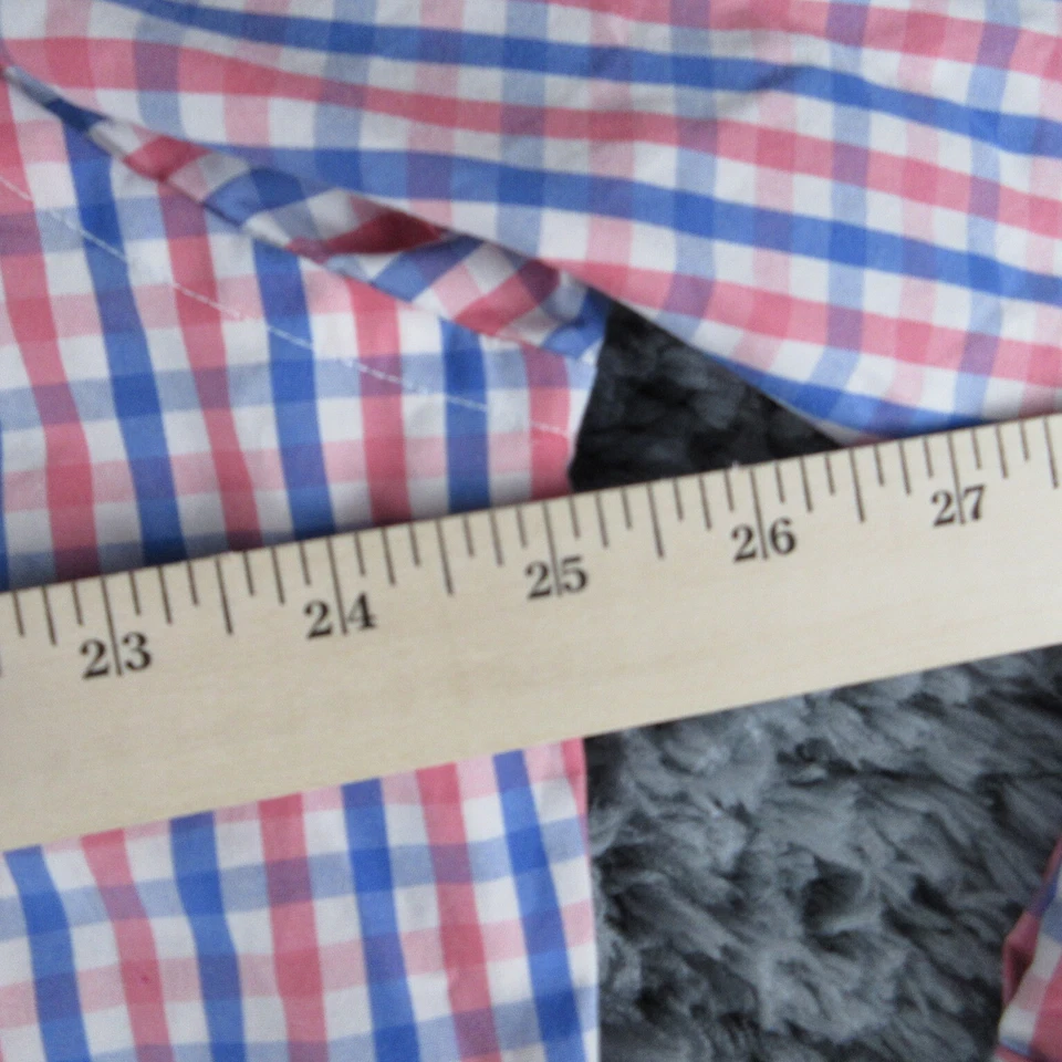 Tailorbyrd Shirt Mens Extra Large Blue Pink Plaid Long Sleeve Button Up - Image 4 of 4