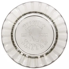 Vintage 1960's Round Smoky Glass Ashtray Las Vegas Silver Slipper Casino Saloon