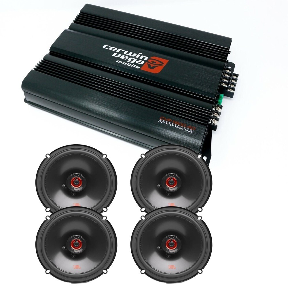 4Коаксиальные автомобильные динамики JBL 65 и 4-канальный усилитель класса D мощностью 1600 Вт 46590₽