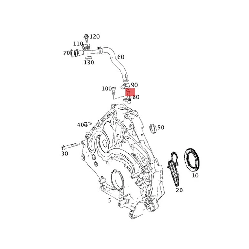 0099974272 Conector de manguera de refrigerante para Mercedes-Benz G63 AMG 2013-2018 Foto 3 de 4