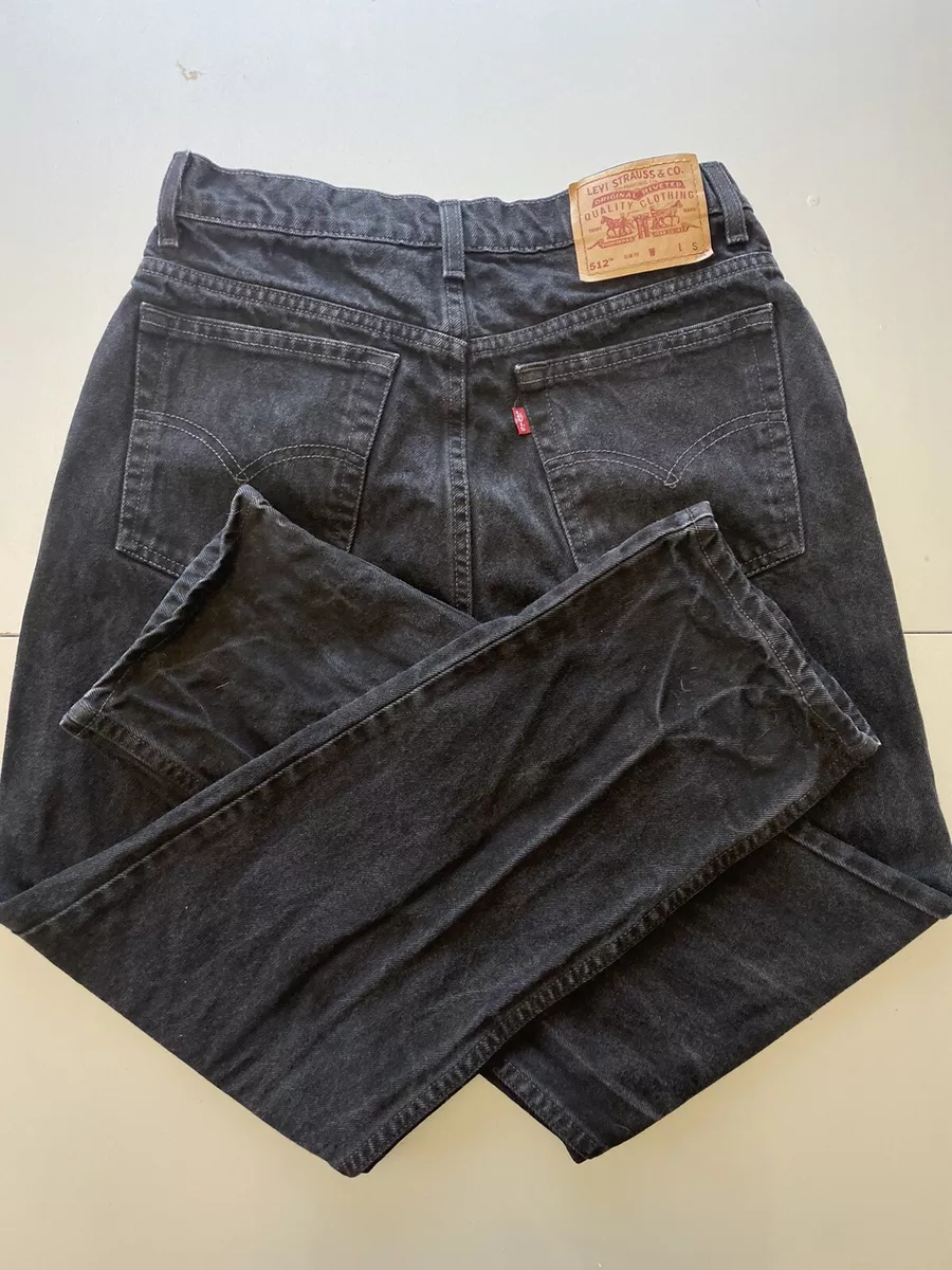 Vintage 90s Levis 512 Slim Fit Straight Leg Black Denim Jeans Sz 12 Reg S 30x28 eBay 90s Levi’s 512 SLIM FIT STRAIGHT LEG デニム
