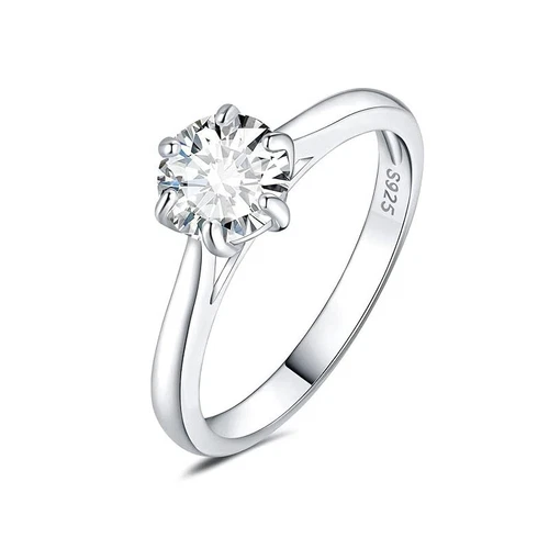 1CT/2CT/3CTLuxury 925 Sterling Silver Real Moissanite Rings 925 Sterling Silver - Picture 14 of 21