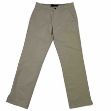 Pantalones de golf Oakley Take 2.5 para hombre 34W x 34L caqui beige nailon elástico real 34x31