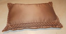 Dark Beige Satin Bolster Pillow / Lumbar Pillows 23 x 13