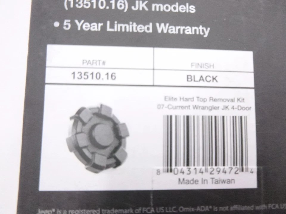 Kit de extracción de techo rígido Rugged Ridge Elite 13510.16 para Jeep Wrangler 2007-2018 Foto 2 de 2