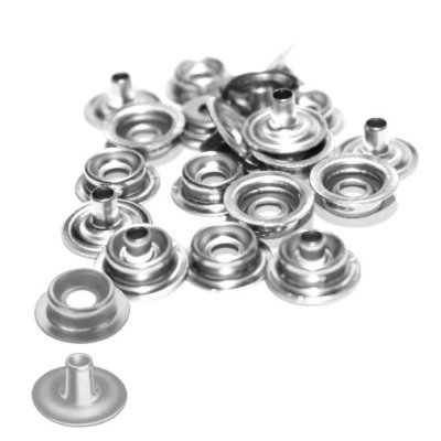 10 x Stoff Unterteile Edelstahl V4A f. Druckknöpfe Sockel Persenning Plane DOT