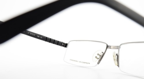 PORSCHE DESIGN Brille P 8163 57-17 A 140 Silver Gray Half-Rim Optic Men +Case - Picture 7 of 13