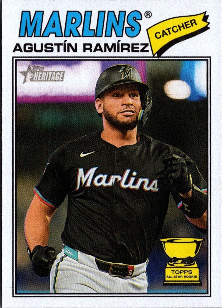 2026 Topps Heritage #13 Agustin Ramirez Miami Marlins