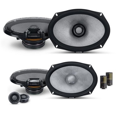 Alpine R2-S69C & R2-S69 Bundle: 6x9'' High-Res 2-Way Component & Coaxial Speakers