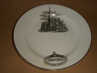 1887 DROYLSDEN INDEPENDENT CHURCH SUNDAY SCHOOL PLATE MANCHESTER