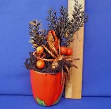 VTG Halloween decor shabby chic hand made OOAK Vintage Japan Maruhon ware decor