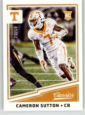 Cameron Sutton 2017 Classics Blank Back 211 #/50 Tennessee Steelers Rookie