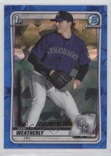 2020 Bowman Chrome Draft Sapphire Edition Sam Weatherly #BD-109 17wc