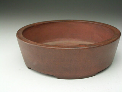 Chinese Ming Red Clay Round Bonsai Pot   Ge Ming Xiang Zao