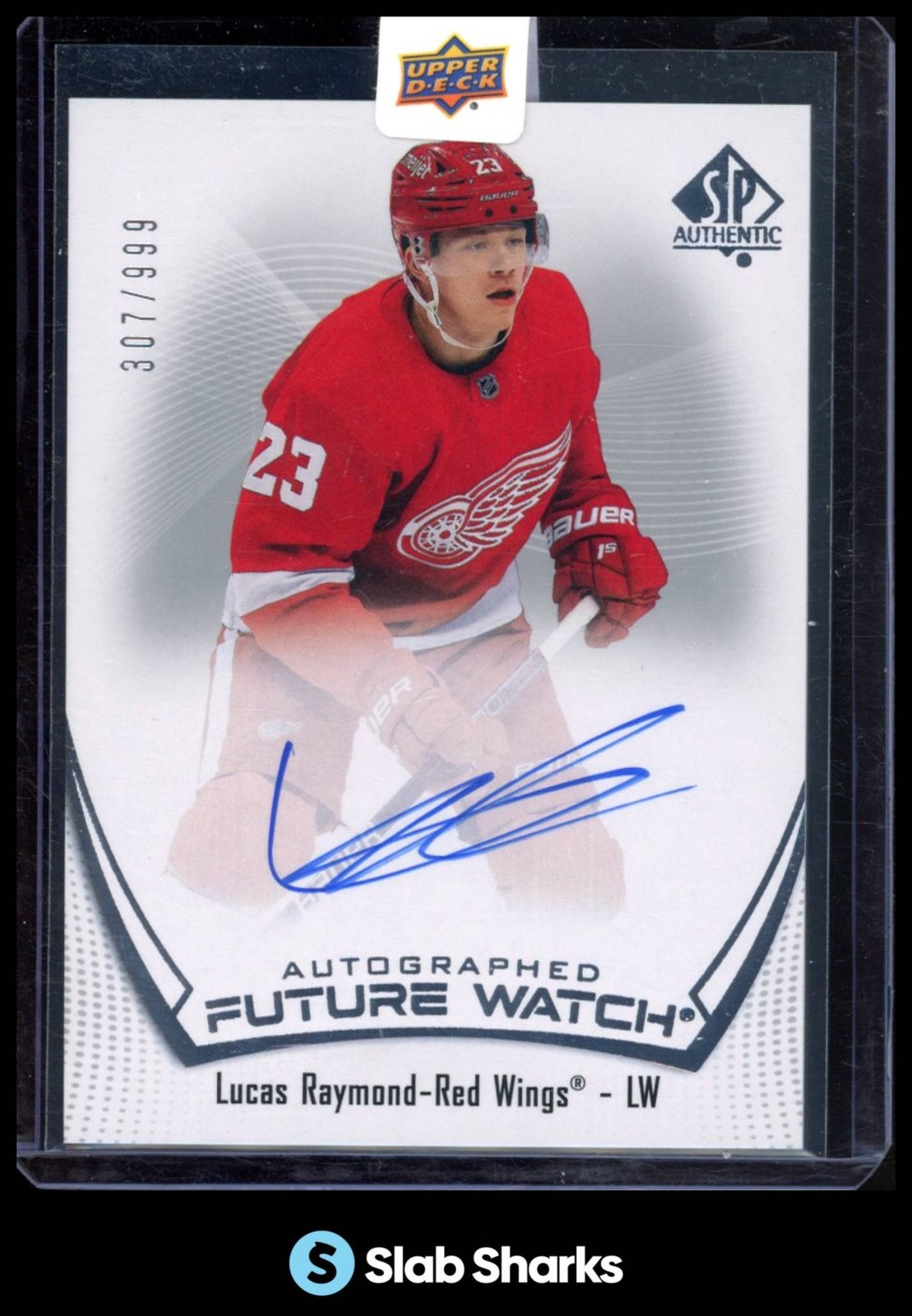 2021 UPPER DECK SP AUTHENTIC #149 LUCAS RAYMOND FUTURE WATCH AUTO ROOKIE RC /999