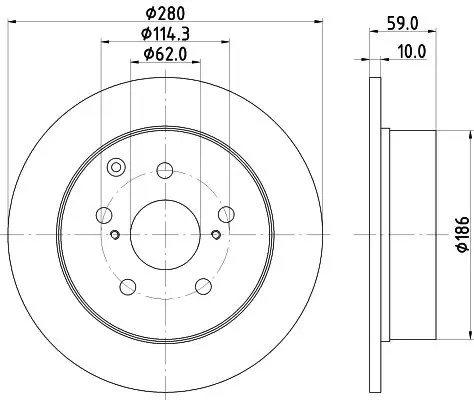 Hella Disque De Frein 8Dd355119121 Toyota - Image 2