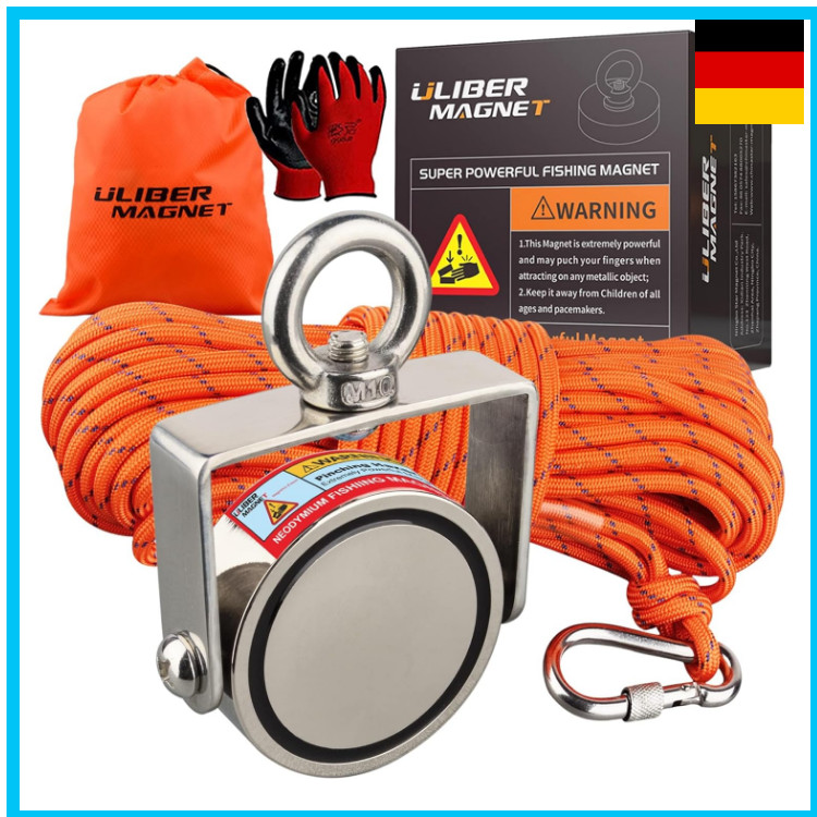 Neodym Magnet 600 Pfund Drehbar Seil Rettung Fluss Angel Magnet