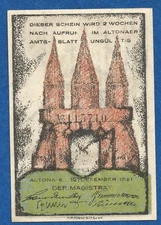 12 097 Notgeld Stadt Altona (Hamburg) 40 Pfg., 12.12.1921, Schleswig-Holstein