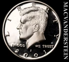 2001-S Silver Kennedy Half Dollar - Choice Gem Proof  Lustrous  #L2791