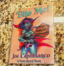Joe Capobianco Bite Me A Flash Sketch Book Tattoo Pinup Girl Art Spiral Rare