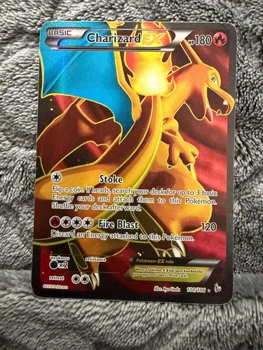 Pokémon EX Charizard Full Art Ultra Rare Card 100/106 Flashfire TCG