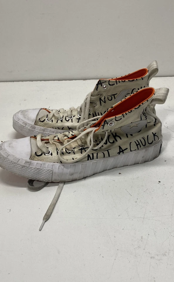 Converse Chuck Taylor All Star Untit1ed Not A Chuck Egret Orange High Size 9 - Image 1 of 4